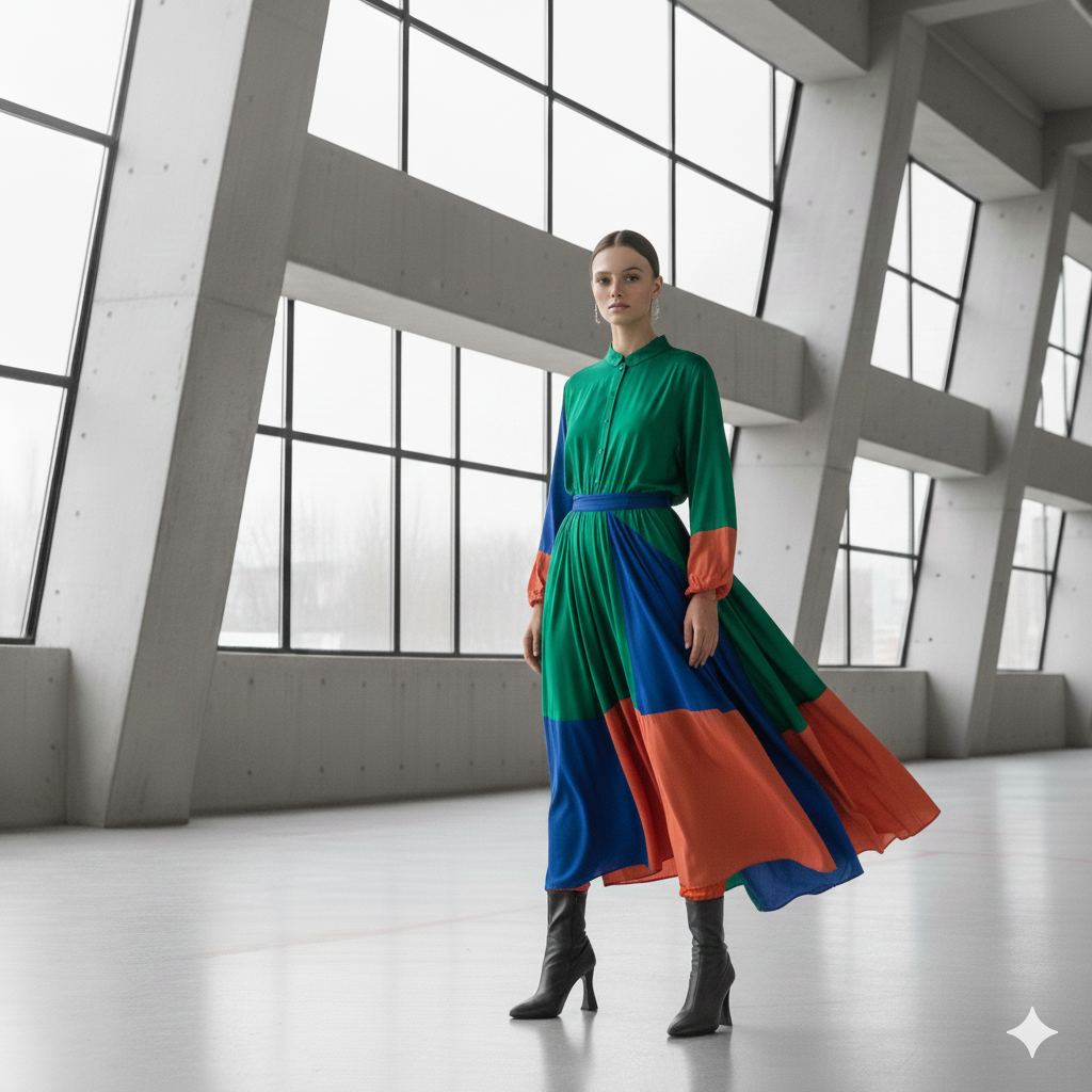 Home multi color dress